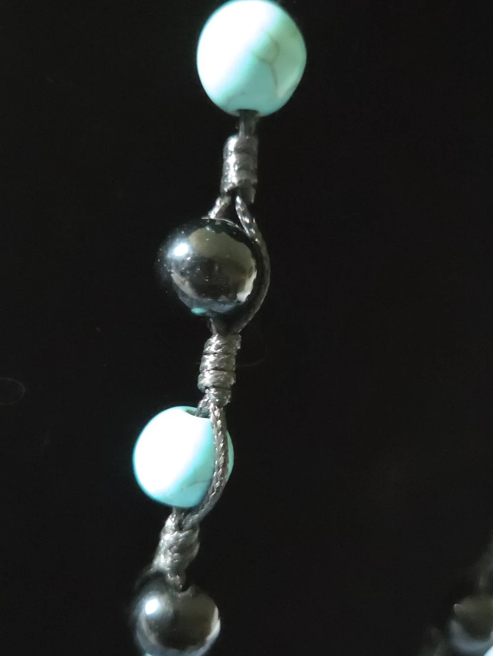 Paparazzi Blue Turquoise & Black Lava Bead Desert Guide Necklace. NWOT. Unisex.